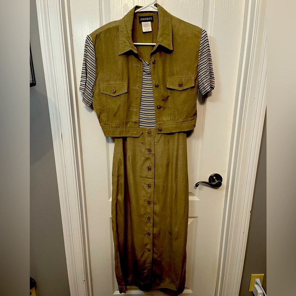 John Roberts Maxi tank dress with Jacket.  Size 10.